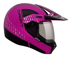 Capacete 3 Sport Bieffe Drift Magenta Com Preto