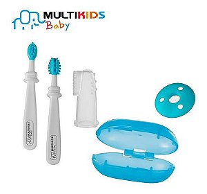 Kit Higiene Oral Azul Multikids Baby - BB243