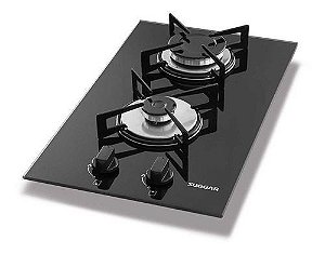 Fogão Cooktop a gás 2 Bocas Preto FG2002VP Bivolt Suggar