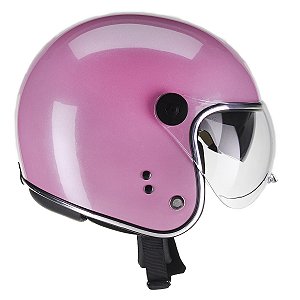 Capacete Peels Click Stripes Rosa Perolado Branco