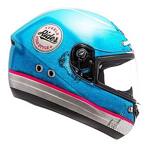 Capacete Peels Spike Jeans Azul Claro com Rosa