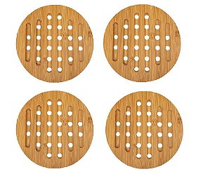 Descanso de Panela Redondo Ecokitchen 15cm – Bambu  BM19138