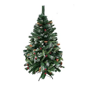 Arvore de Natal Decorada Alpina Nevada 120cm 195 Galhos