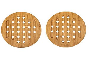 kit 2 Descanso de Panela Redondo Ecokitchen 15cm – Bambu