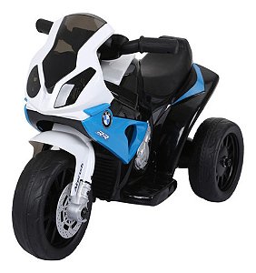 Mini Moto Elétrica Infantil BMW S1000 RR Bateria Recarregável Suporta 20kg