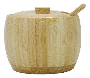 Açucareiro Em Bambu Com Colher E Tampa 200ml
