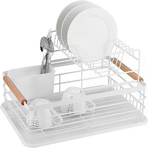 Escorredor De Loucas Em Metal Duplo Bremen 44x31x24cm