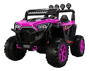 Carro Elétrico Infantil Super Cross 4x4 Rosa 12v  Com Controle Remoto Zippy Toys