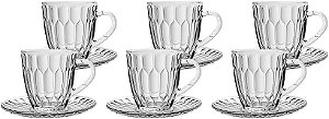 Mimo Style Jogo De 6 Xícaras De Café Majestic Clear 90ml