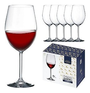 Jogo De 6 Taças Bohemia Em Cristal De Titanio 580ml 23cm