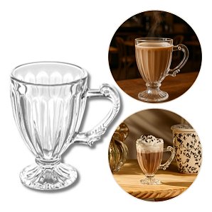 Jogo De 6 Xicaras Para Chá Coffee Time Em Cristal Ecológico 190ml