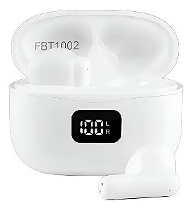 Fone De Ouvido Bluetooth 5.4 Branco Tws Maxprint Com Display Digital