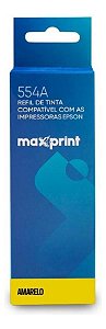 Refil De Tinta Amarelo 70ml Maxprint Compatível Epson 544