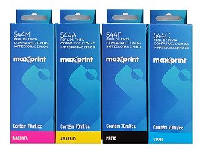 Kit Tintas Maxprint 70ml Compatível Com Impressoras Epson T544