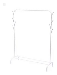 Arara Closet Cabideiro Com 1 Prateleira De Aço 110cm X150cm Expositor De Roupas De Chao Com Ganchos