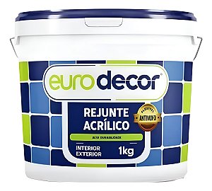 Rejunte Acrílico Selante Porcelanato Cerâmica Eurodecor 1kg - Branco