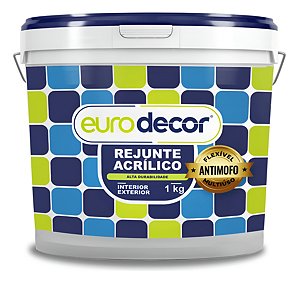Rejunte Acrílico Selante Porcelanato Cerâmica Eurodecor 1kg - Preto