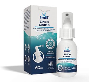 Zinco Cromo Suplemento Alimentar Ionizado Spray 60ml - Biocell