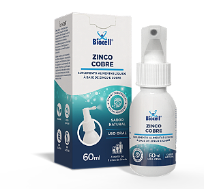 Zinco Cobre Suplemento Alimentar Ionizado Spray 60ml Biocell