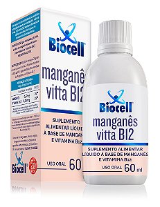 Manganês Vitta B12 Biocell - Suplemento Alimentar Sublingual