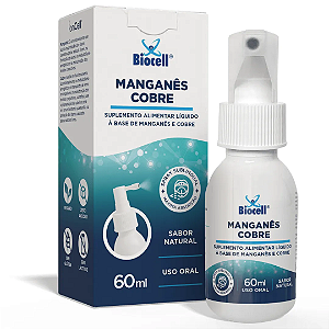Manganês Cobre Suplemento Alimentar Ionizado Spray 60ml Biocell