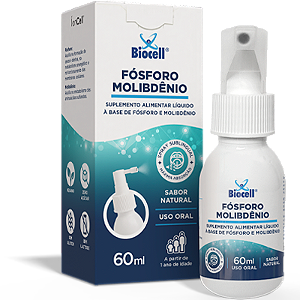 Fósforo Molibdênio Suplemento Alimentar Ionizado Spray  60ml Biocell