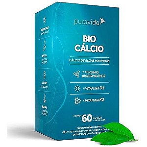 Bio Cálcio 60caps de 1100mg  - Puravida