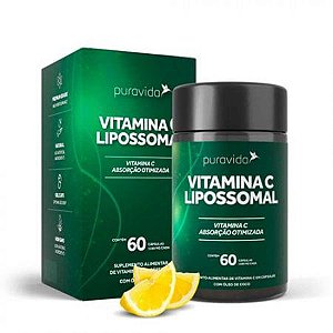 Vitamina C Lipossomal 60 caps de 1100mg  - Puravida