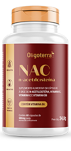 N-acetilcisteína (NAC) 60caps 580mg - Oligoterra