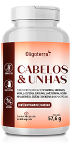 Cabelos e Unhas 90caps 640mg - Oligoterra