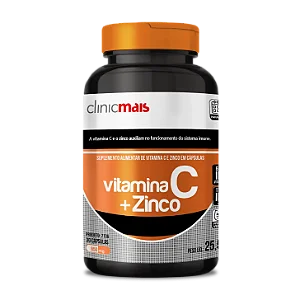 Vitamina C + Zinco 30caps 850mg - Clinicmais