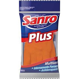 Luva De Latex Sanro Plus - P