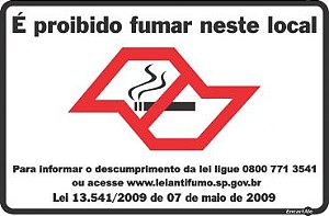 Placa Sinalização Pvc 20x30 - Proib. Fumar Neste Local