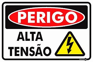 Placa Sinalização Pvc 20x30 - Alta Tensão