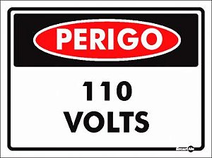 Placa Sinalização Pvc 15x20 - 110 Volts