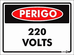 Placa Sinalização Pvc 15x20 - 220 Volts