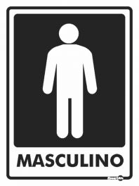 Placa Sinalização Pvc 15x20 - Masculino