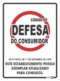 Placa de leis aviso este estabelecimento possui exemplar do código