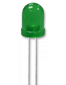LED 8mm verde difuso