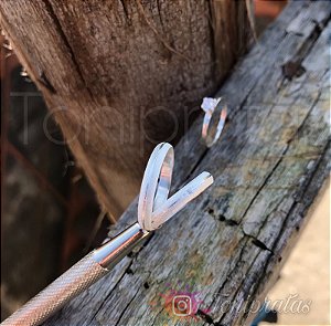 aliança 3mm/ anel solitário cristal