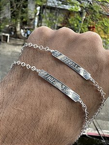 Par de Pulseiras casal tamanho ÚNICO, NOS AROS SÃO APENAS DEMONSTRAÇÃO.