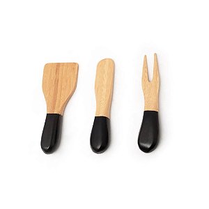 Jogo de Utensílios para Queijos e Antepastos de Bambu 3pcs- OIKOS