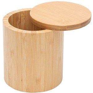 Saleiro Cozinha c/ Tampa Ecokitchen Bambu 12x12x10,5cm