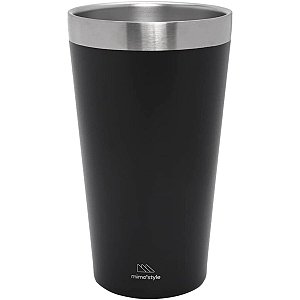 Copo Térmico Inox Preto para Cerveja 470ML