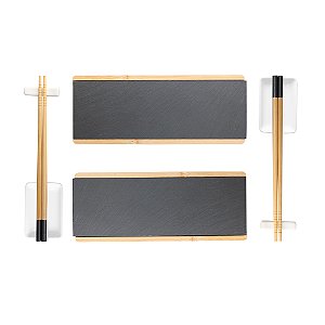 Conjunto 8 Peças  Para Sushi de Bambu Akita