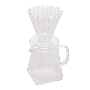 Cafeteira e Suporte Para Filtro de Vidro Borossilicato 500ml