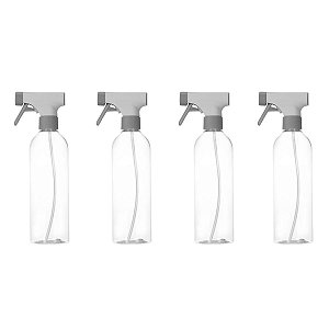 Kit 4 Borrifadores Multiuso Flow Bege E Cinza 500ml On/Off