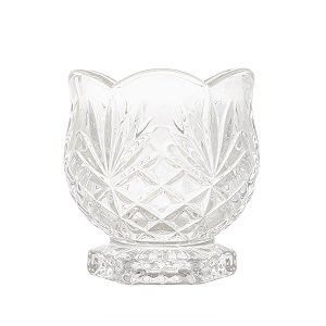 Porta Talher Vidro Cristal para Chá Café Bandeja 7,8x8,4cm