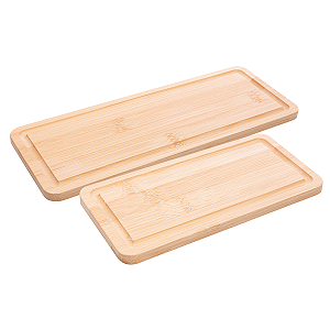Kit 2 Tábuas De Decoração Petisco em Bambu Hire 20 e 28cm