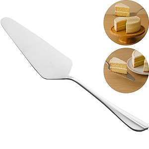 Espátula de Bolo Sobremesa Aço Inox Prateada Positano 26cm